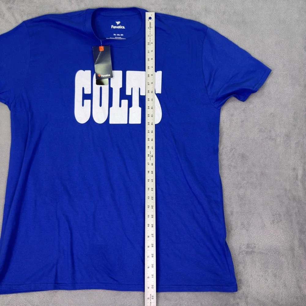 New Fanatics NFL Shirt Mens 2XL Blue Indianapolis Colts Football Short Sleeve